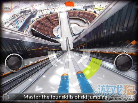 体验iPad滑雪体育运动3D游戏《高台滑雪2012》