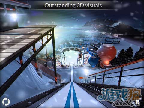 体验iPad滑雪体育运动3D游戏《高台滑雪2012》