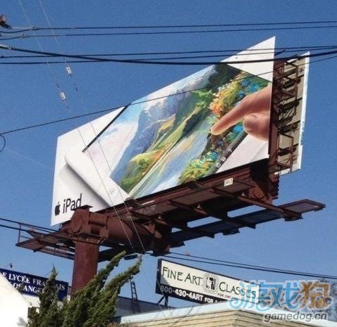 首支苹果New iPad 3平板广告牌现身好莱坞