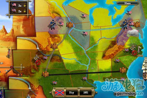 《南北戰爭》（The Bluecoats – North vs South）遊戲畫面