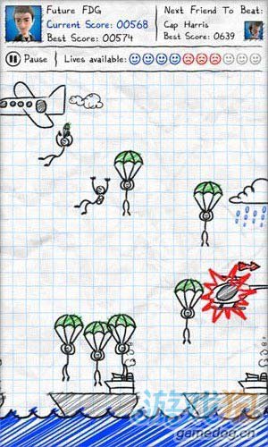 涂鸦风格休闲游戏：跳伞惊魂 更新评测3