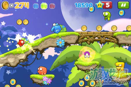 可愛卡通跑酷遊戲：非常跳躍Mega Run 就是愛奔跑4