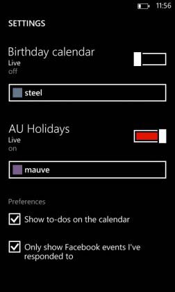 在Lumia手机上安装有当地节日的日历1