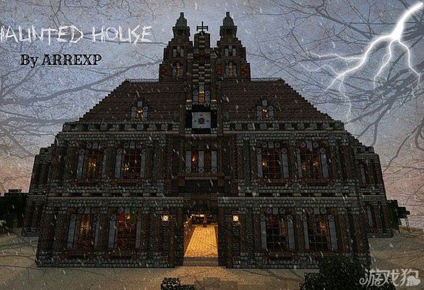 我的世界建筑物之恐怖小屋_游戏狗我的世界专