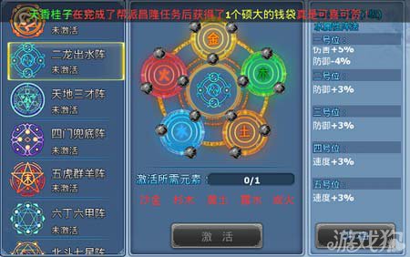 二龙出水阵,四门兜底阵,八门金锁阵,十面埋伏阵.