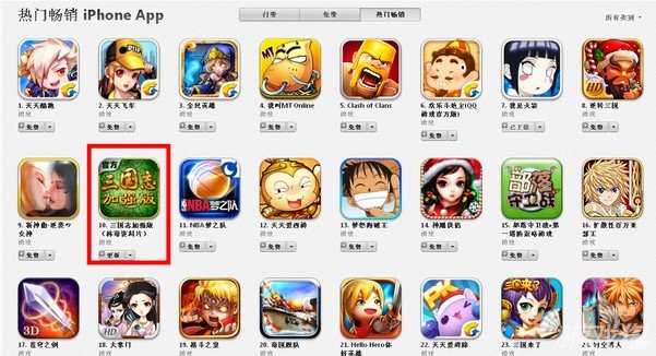三国志15威力加强版iOS畅销榜前10