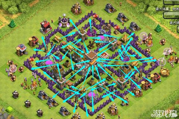 部落冲突7到9本阵型摆法解析_部落冲突_游戏狗