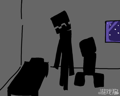 我的世界mc涂鸦第一期小黑造房子_游戏狗我的