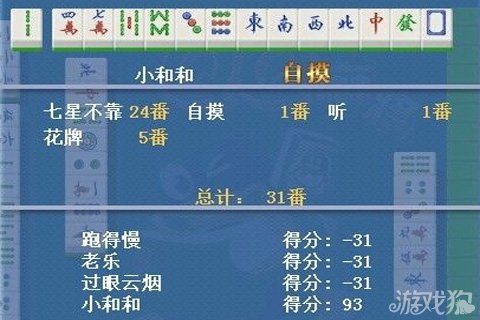 下面的牌型就是,可以看见除了那七个是必须有的,其他的都是各种的