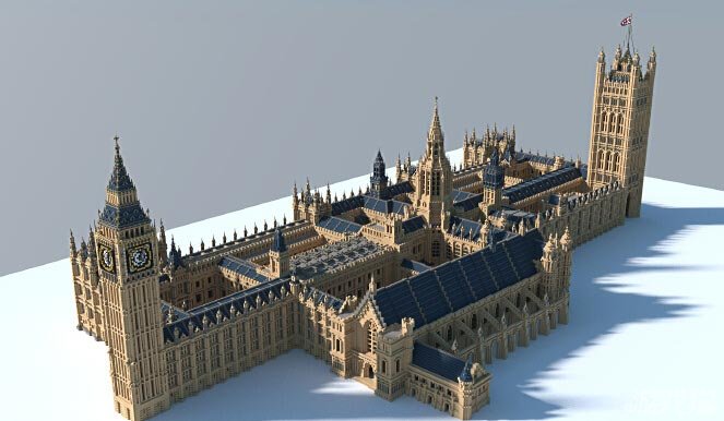 我的世界威斯敏斯特宫建筑 英伦风范