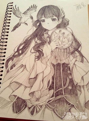 奇迹暖暖夕夜迢迢套装手绘图欣赏_奇迹暖暖_游戏狗