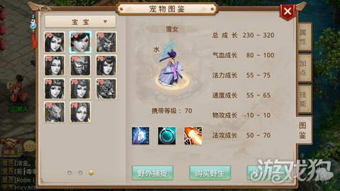 问道手游职业宝宝雪女玩法浅析_问道手游