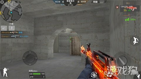 CF手游爆破战 地图沙漠灰保卫者斜坡狙击