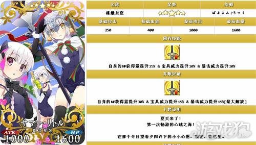 FGO夏日迦勒底幼儿园系列礼装功能解析