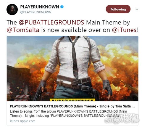 绝地求生吃鸡主题曲上架苹果iTunes 仅售0.99