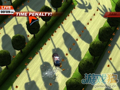 iOS动作竞速赛车累游戏《飙车战警》另类的一指流