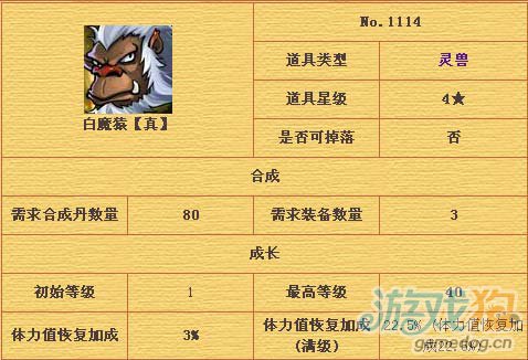 萌江湖白魔猿【真】图鉴之灵兽2