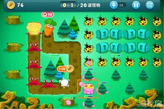 保卫萝卜挑战第40,41关金萝卜攻略