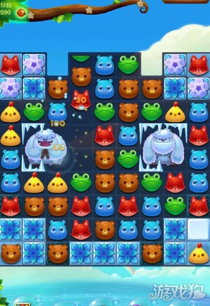开心消消乐大雪怪如何两只一起消除