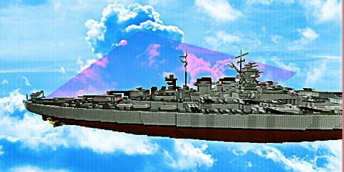 我的世界德国h44战舰模型存档分享