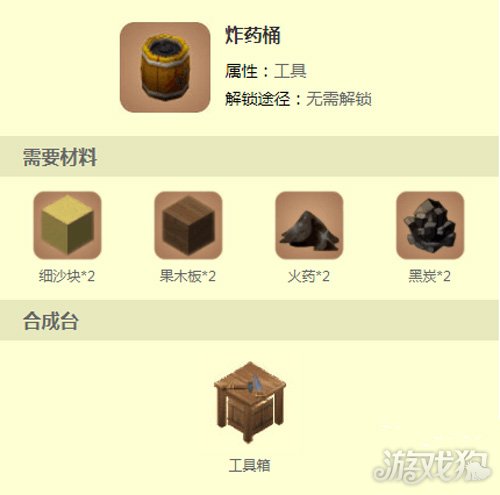 简单的迷你世界炸药桶怎样制作合成方法介绍