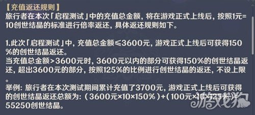 原神充值返利規則介紹充值返利規則是什麼